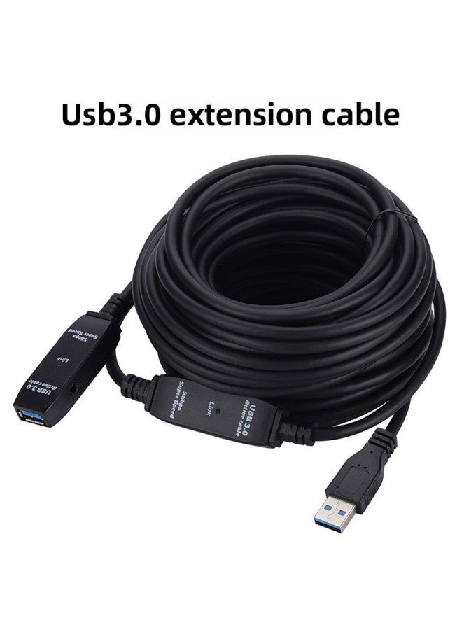 USB3.0 Extension Cable USB Interface Male To Female Data Cable Computer To Printer Extension Cable-Color:30m Color Box